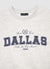 Hoodless sweatshirt with college lettering