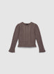 Maglia con lavorazione a trecce e volant - XS