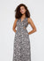 Vestito lungo con cut-out e stampa animalier