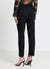 Cigarette trousers in cotton satin