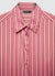 Striped shirt with classic collar in faux satin