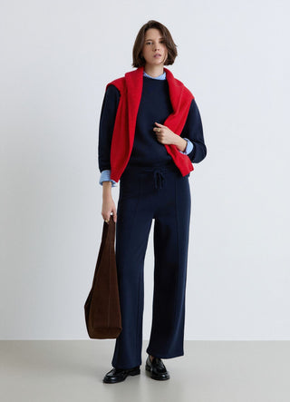 Pantaloni palazzo ginnici con coulisse
