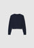 Maglia crop a trecce girocollo