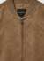 Bomber in simil camoscio con zip