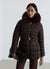 Padded jacket with hood and belt