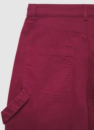 Solid colour balloon worker trousers