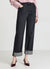 Jeans straight con risvolto