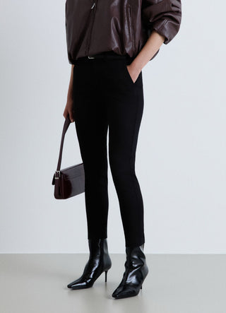 Plain tailored long trousers