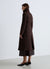 Cappotto con collo imbuto e cintura