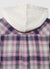 Camicia con cappuccio a quadri