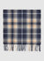 Checked scarf with fringes