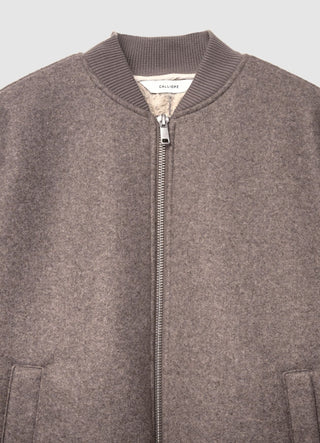 Bomber imbottito effetto pelo con zip
