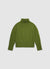 Boxy turtleneck sweater with English ribbing