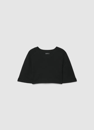 Solid colour oversized cropped top