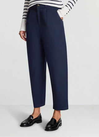 Karottenhose aus Baumwoll-Satin