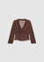 Camicia con stampa floreale e volant
