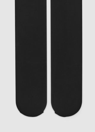 Double-layered plain-colour tights